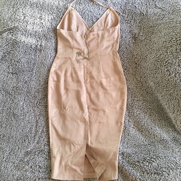 NWT MISSGUIDED Silky Chain Strap Midi Dress - Picture 6 of 8